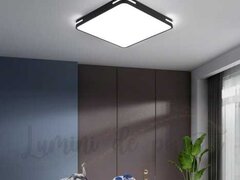 Lustra LED Baie 90W Universee Inspiration Black Square 400, LED inclus, 5 surse de iluminare, Lumina